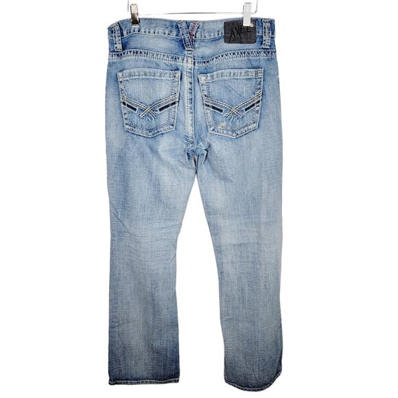 Axel Wolcott Vintage Boot Distressed Light Wash Jeans - W32 L34 - Picture 2 of 7